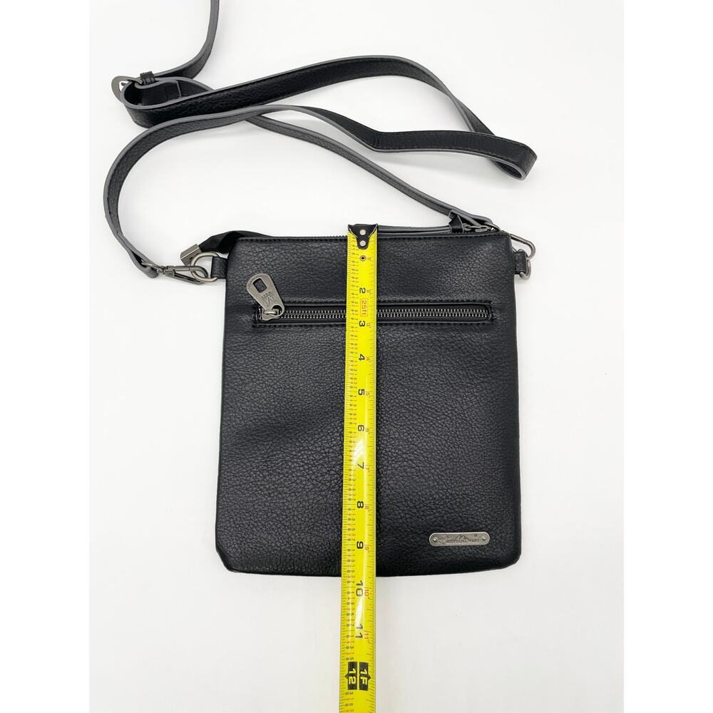 Montana West Crossbody Bag Black Faux Leather Studded Boho Western‎ Minimalist - Picture 11 of 13